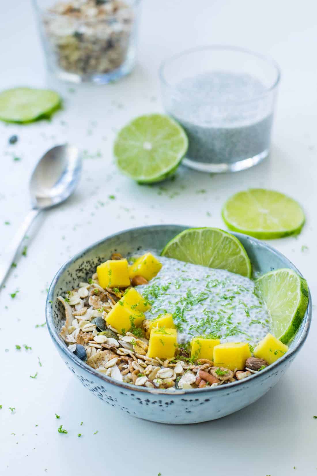 Mango, Lime and Chia seed Porridge
